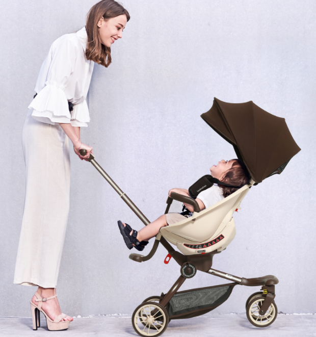 Portable foldable baby walker double - way stroller can lie on a baby stroller