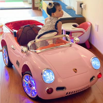 Children's electric car four wheel sports car can sit people children swing boys and girls baby toys baby with remote co