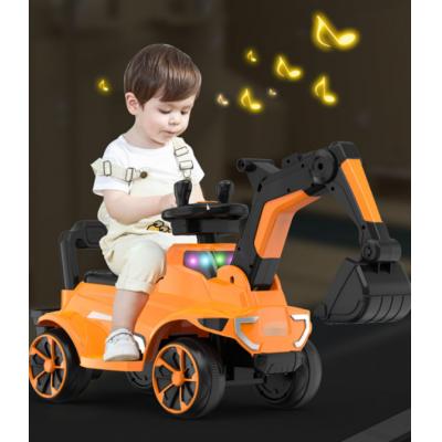 Children's excavator toy car Boy electric engineering car can seat oversized remote control hook baby excavator