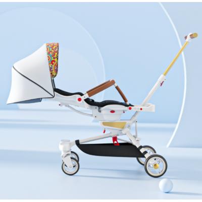 Baby roller can sit and lie down super portable baby trolley high landscape bi-directional one button folding baby walke